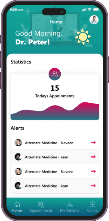 slider image showcasiing the doctor app